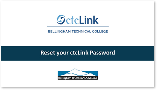Reset your ctcLink account password